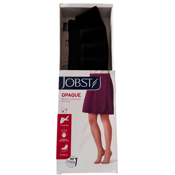 Jobst Opaque Medical THIGH Compression Stockings 20-30mmHg XL Black Leg-Squeezer - Picture 6 of 11